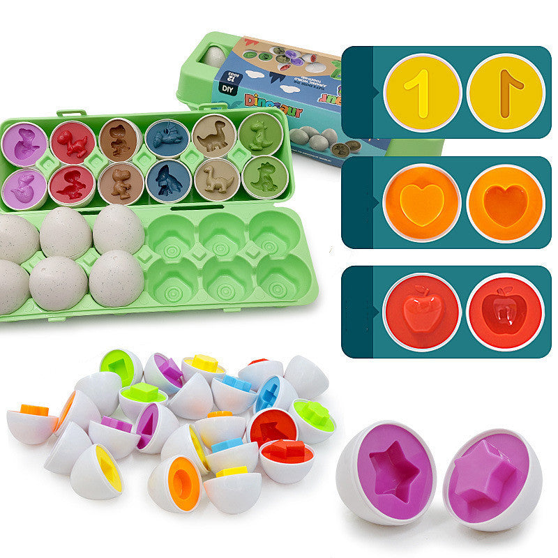 Juguete educativo de aprendizaje para bebés, juguete inteligente con forma de huevo, juegos de combinación de formas, juguetes Montessori, juguetes de huevos para niños