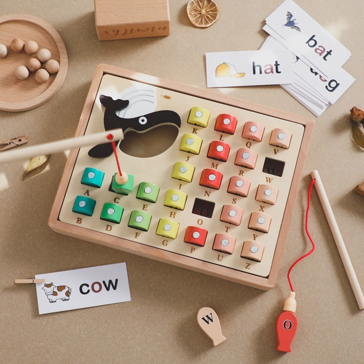 Puzzle de pêche en bois simple pour enfants