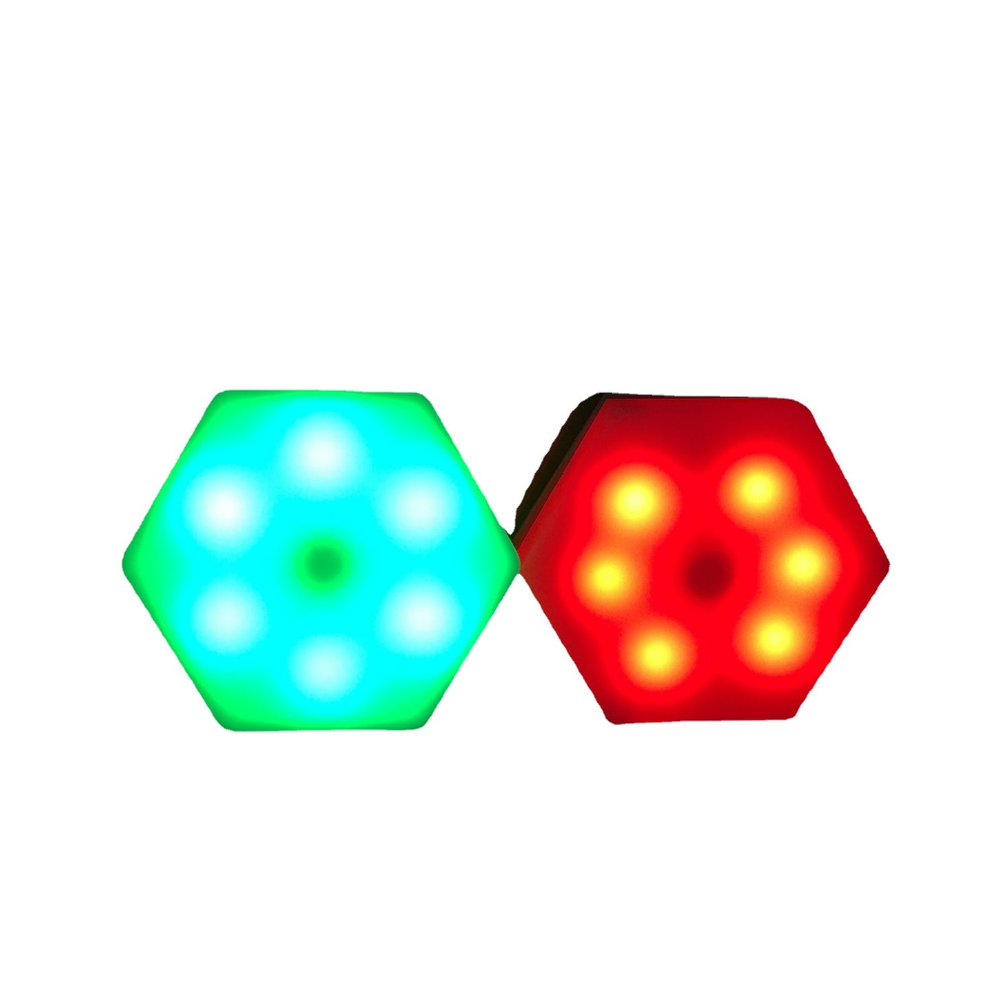 Puzzle d'armoire hexagonale RVB avec télécommande tactile