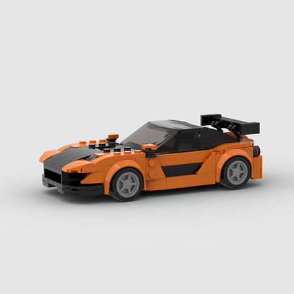 Petites particules Rx7 Sports Car Moc Puzzle assemblé à faire soi-même Blocs de construction Jouets pour enfants