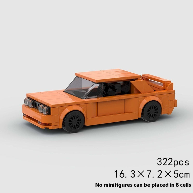 E30 M3 Sports Car Racing Moc Small Particle Puzzle Education Assembly