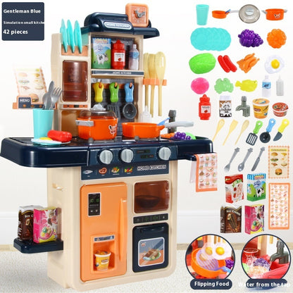 Cross-border Hot Children Play House Simulated Kitchen Toy Suit Dining Table Cooking Kitchenware Girls' Toys