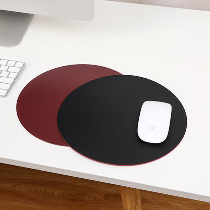 Tapis de souris rond double face de couleur unie antidérapant pour jeu de bureau