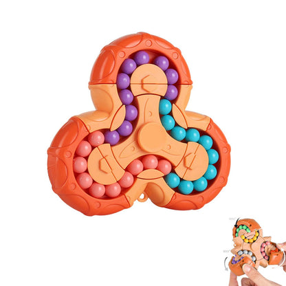 Jouet puzzle haricot magique, cube magique rotatif et jouets Fidget Spinner 2 en 1, jeu de casse-tête STEM Magic Ball, cadeau pour enfants garçons filles, adolescents et adultes pour anniversaire Noël Nouvel An