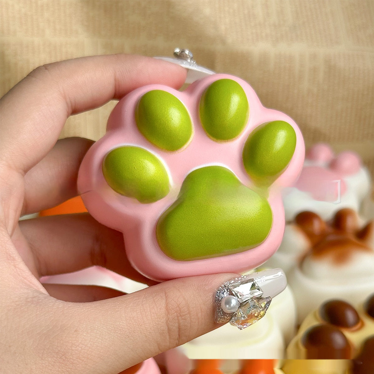 Soft And Adorable Cat's Paw Squeezing Toy Slow Rebound Stress Relief Wet Soft Tweak Toys