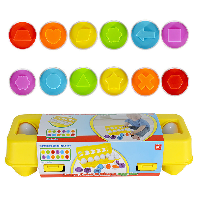 Juguete educativo de aprendizaje para bebés, juguete inteligente con forma de huevo, juegos de combinación de formas, juguetes Montessori, juguetes de huevos para niños