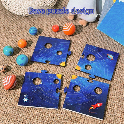 Children's Montessori Early Education Solar System Eight Planets 3D Puzzle Model