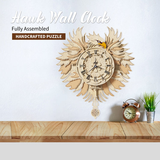 Home Fashion Minimalist Hawk With His Wall Clock Puzzle Toys