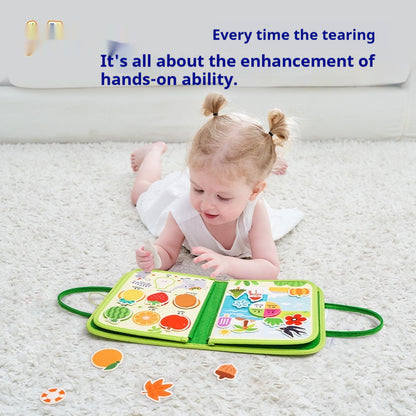 6-month Early Education Toys Tear-proof Velcro Baby Hand Cloth Book