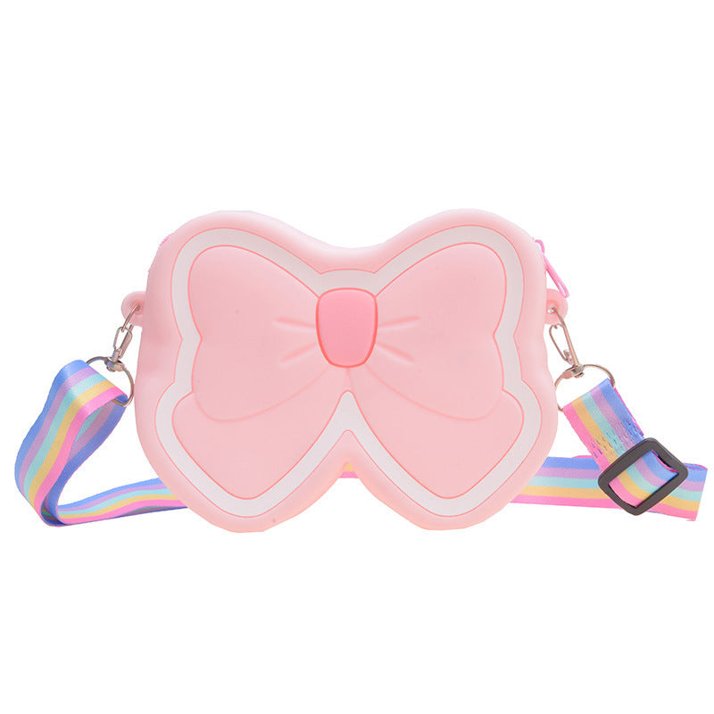 Sac à bandoulière en silicone pour enfants avec joli papillon