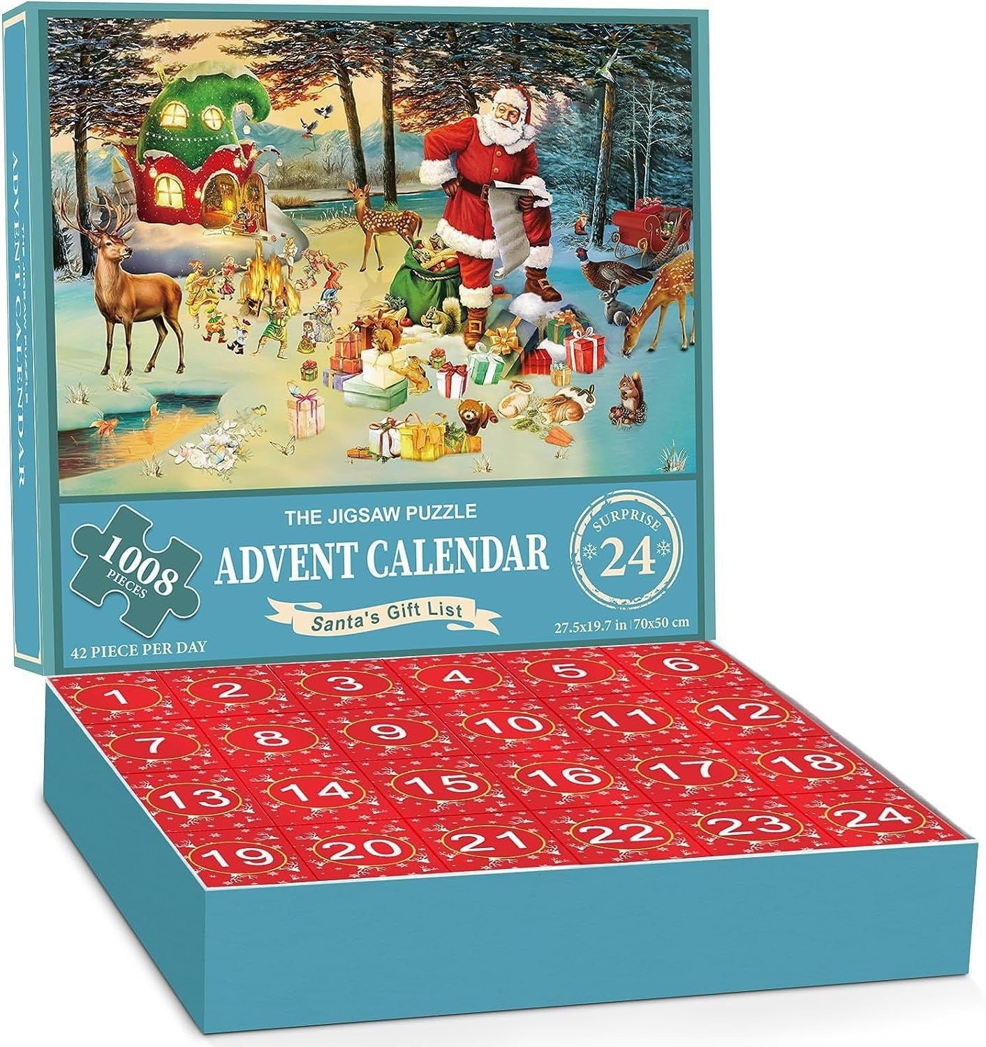 Nouveau puzzle calendrier de l'Avent de Noël de 24 boîtes