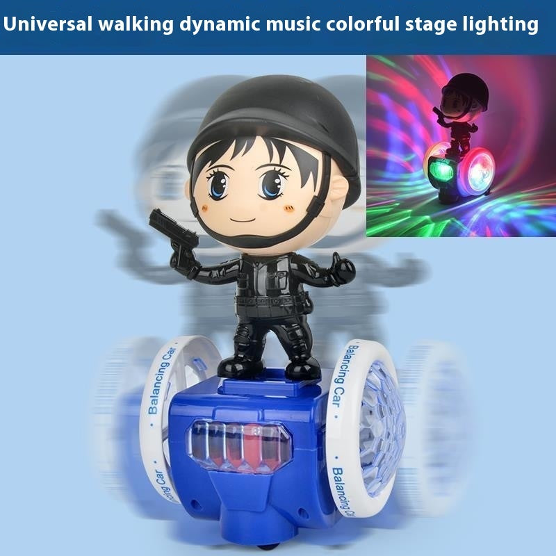 Children's Balance Car Toys With Singing And Walking Rotating Lights