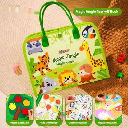 6-month Early Education Toys Tear-proof Velcro Baby Hand Cloth Book