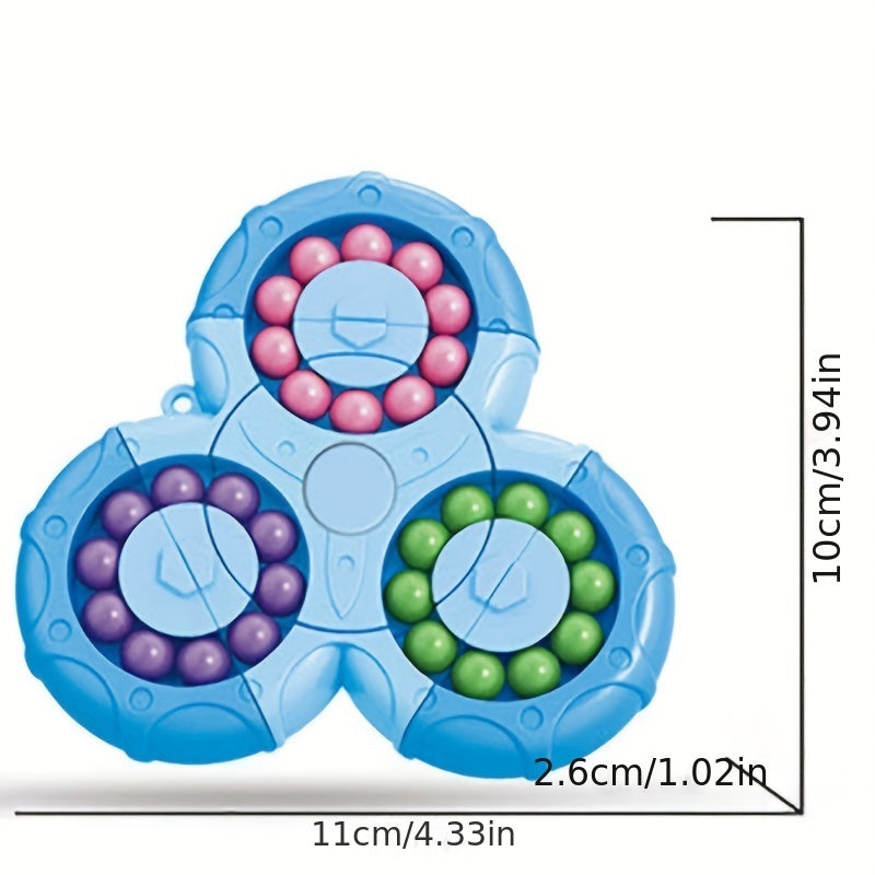 Jouet puzzle haricot magique, cube magique rotatif et jouets Fidget Spinner 2 en 1, jeu de casse-tête STEM Magic Ball, cadeau pour enfants garçons filles, adolescents et adultes pour anniversaire Noël Nouvel An
