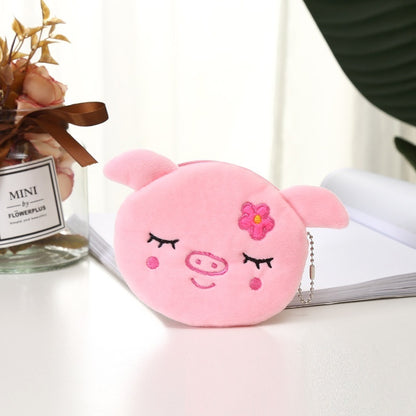 Porte-monnaie en peluche mignon en tissu de dessin animé pour femme