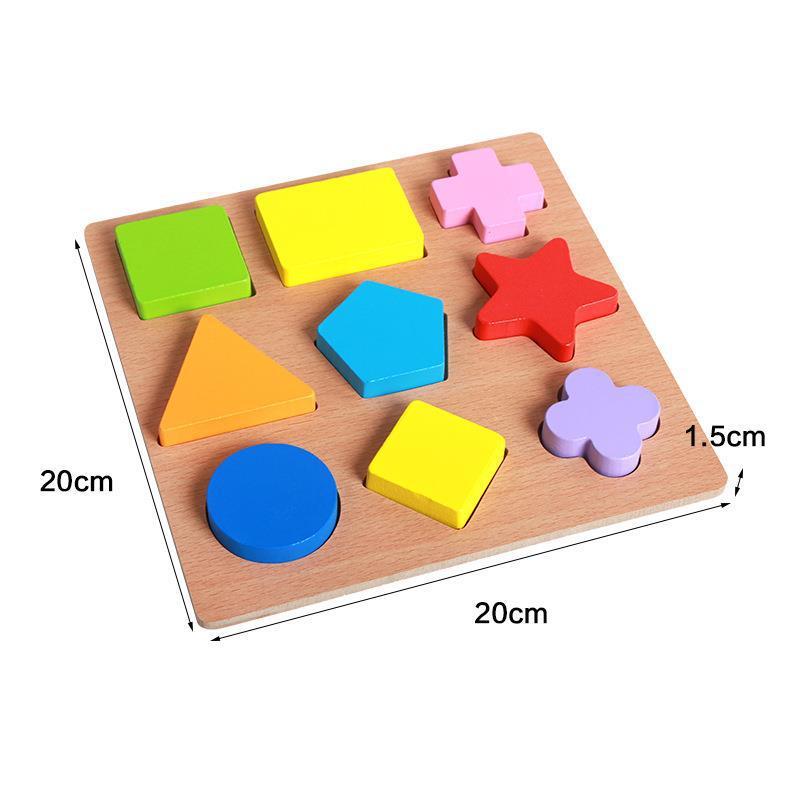 Early Education Wooden Three-dimensional Puzzle Toy Geometric Chopsticks Board