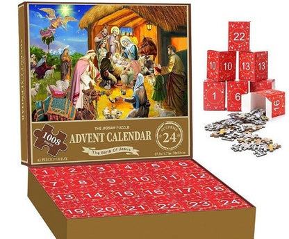 Nouveau puzzle calendrier de l'Avent de Noël de 24 boîtes