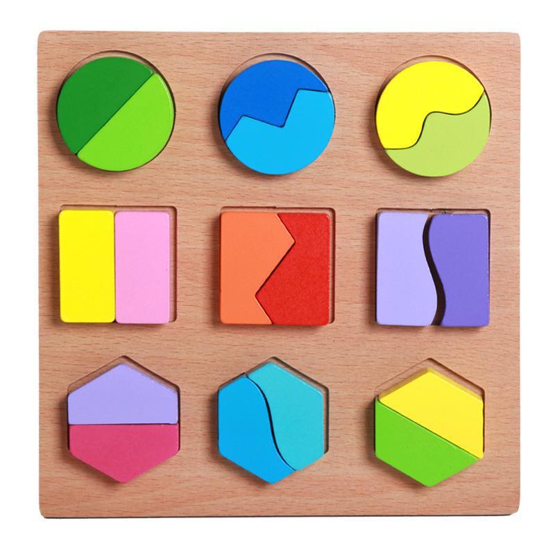 Early Education Wooden Three-dimensional Puzzle Toy Geometric Chopsticks Board