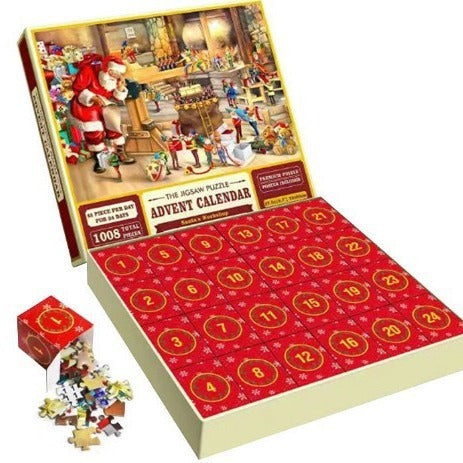 Nouveau puzzle calendrier de l'Avent de Noël de 24 boîtes