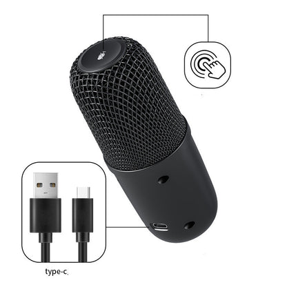 Ordinateur portable Jeu vocal Diffusion en direct Bureau Microphone filaire USB